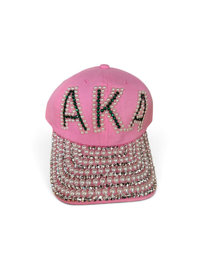 Bling Sorority Rhinestone & Pearl Caps | Greek Letter Hats