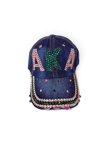 Bling Sorority Rhinestone & Pearl Caps | Greek Letter Hats