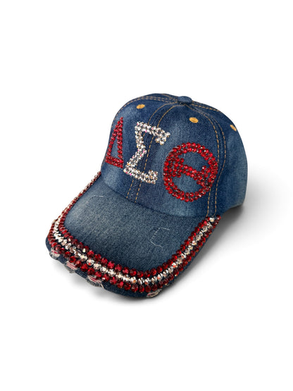 Bling Sorority Rhinestone & Pearl Caps | Greek Letter Hats