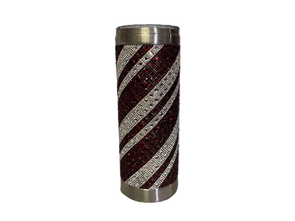 Rhinestone Tumbler With Metal Straw
