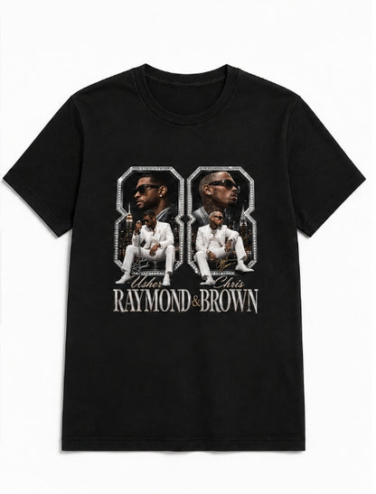 Usher Raymond & Chris Brown Graphic T-Shirt | R&B Concert Tee
