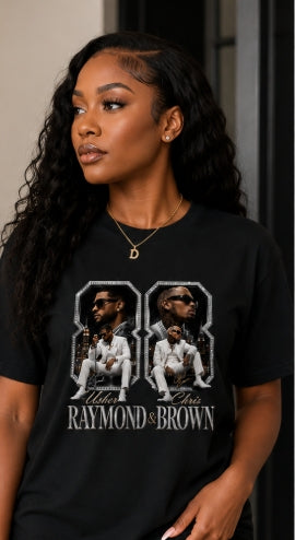 Usher Raymond & Chris Brown Graphic T-Shirt | R&B Concert Tee