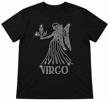 Bling Zodiac Rhinestone Figure Graphic T-Shirts