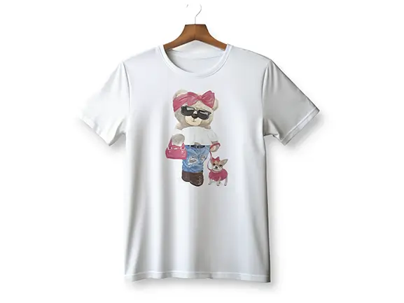 Walking My Dog Bear Gildan T-Shirt