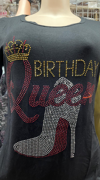 Birthday Queen Rhinestone T-Shirt