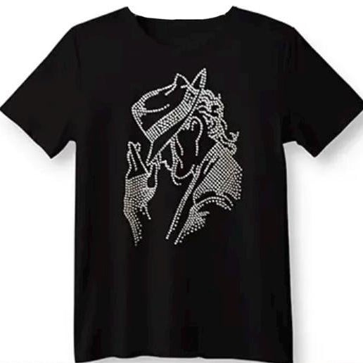 Celebrity Shirts - Celebrity Rhinestone T-Shirt - Michael Jackson Shirt