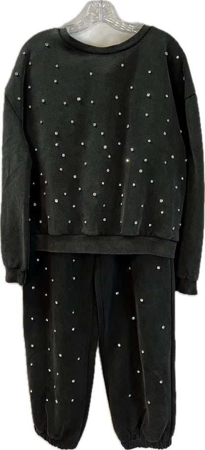 Shine Bright Jogger Set - Two Piece Rhinestone Set