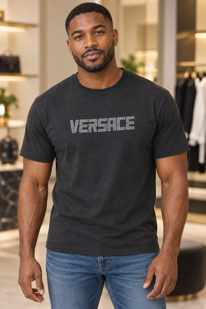 Designer Rhinestone Graphic T-Shirt