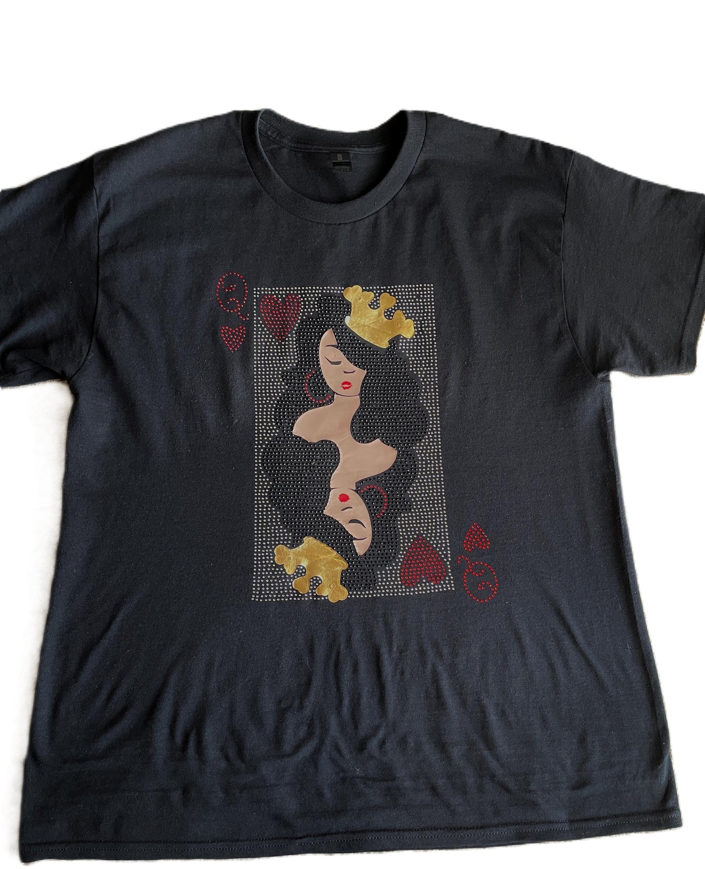 Queen of Hearts Rhinestone T Shirt