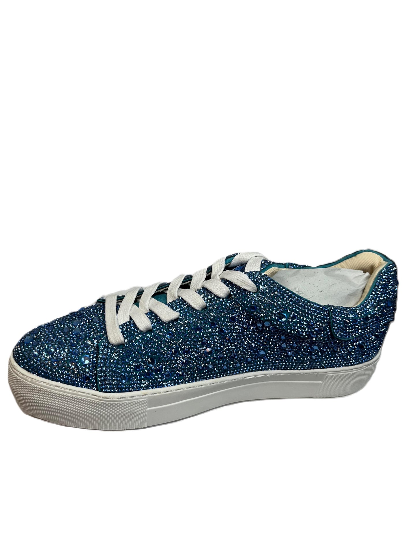 Cozzy Rhinestone Sneakers - Rhinestone Glitter Sneakers | Sparkly Lace-Up Shoes