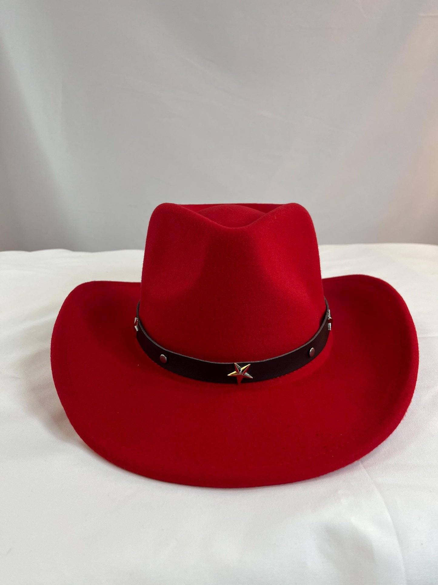 Western Style Cowboy Cowgirl Hat with Star Belt Band - Western Rodeo