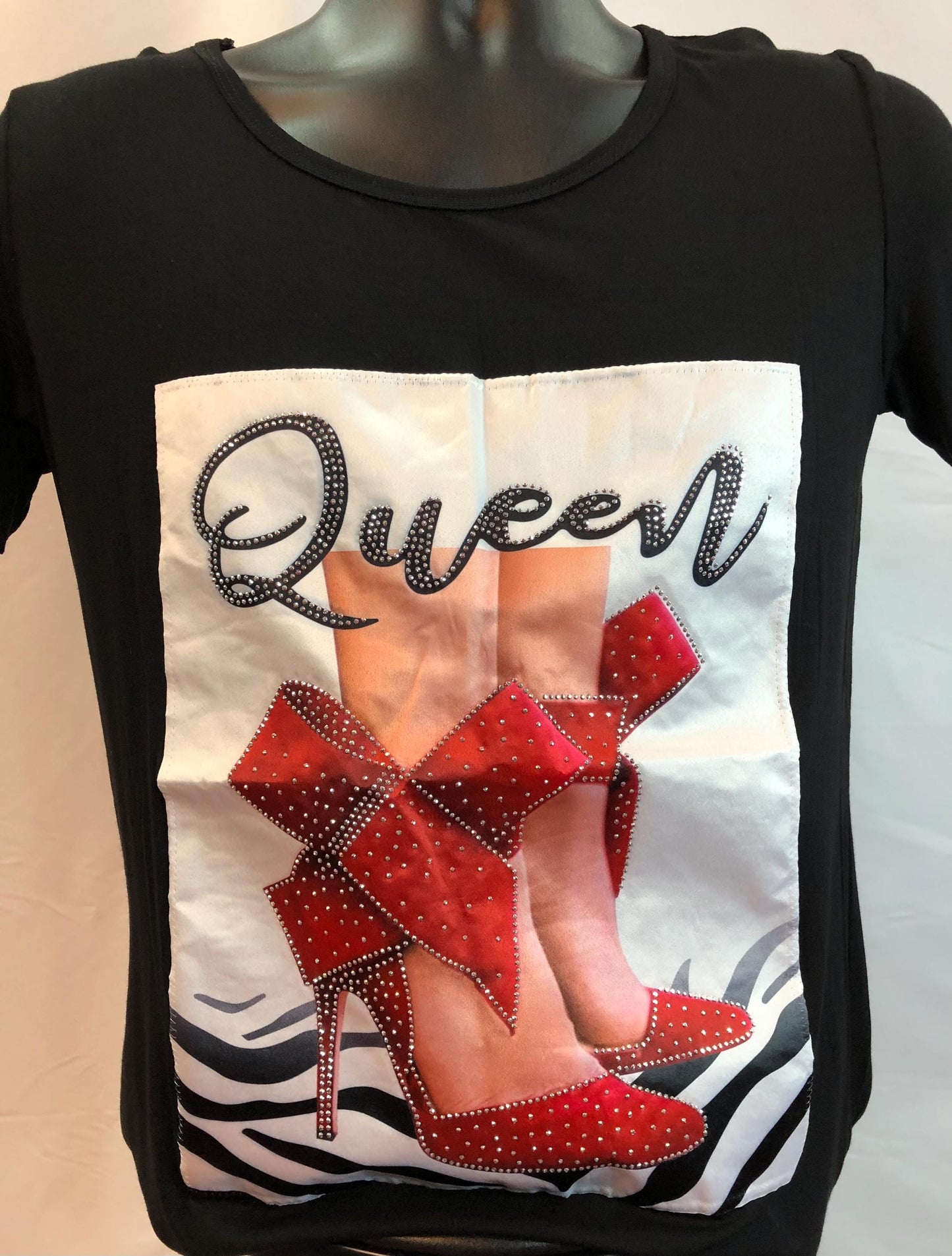 Dream, Sexy, Queen - Rhinestone bling trendy shirts for women