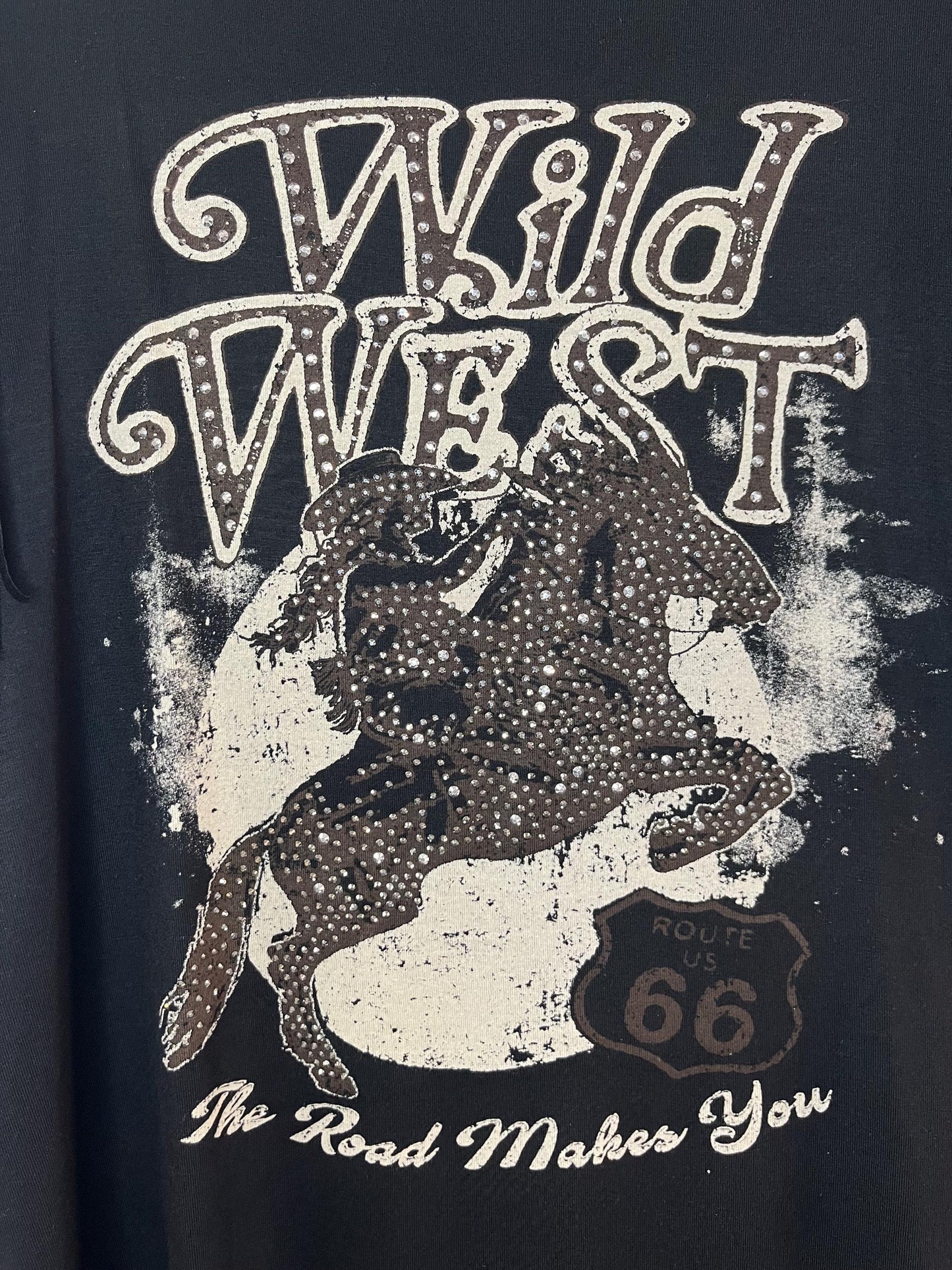 Wild West Fringe Shirt | Route 66 Graphic Tee | Cowgirl Boho Top | Rodeo Festival Fringe T-Shirt | Western Shirt Women