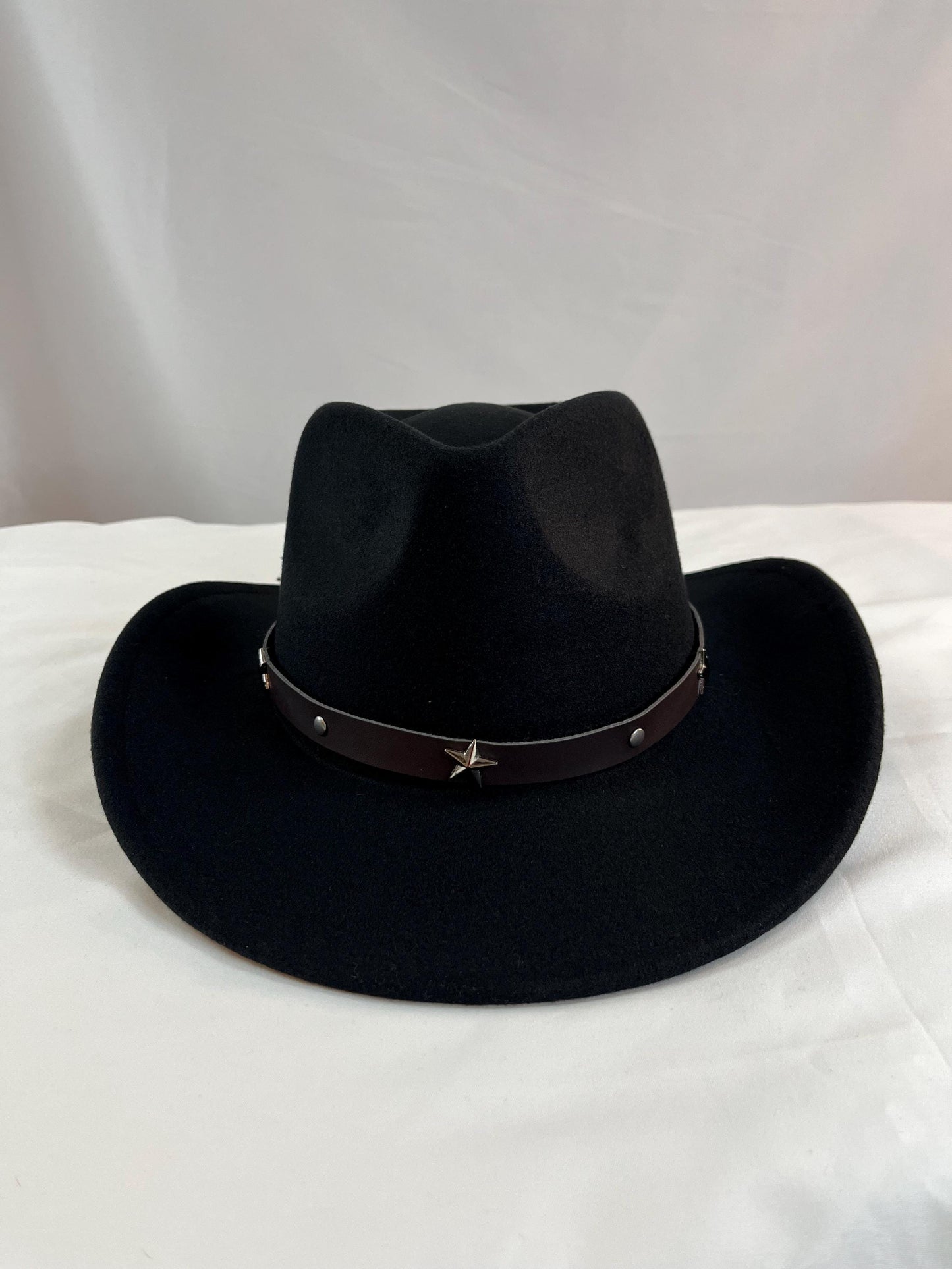 Western Style Cowboy Cowgirl Hat with Star Belt Band - Western Rodeo