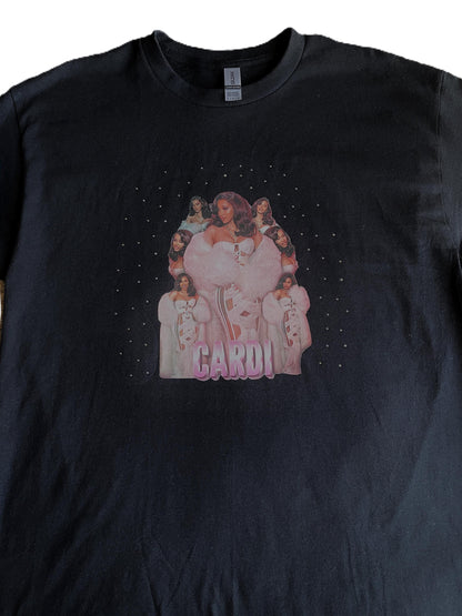 Cardi B Rhinestone Vinyl T Shirt