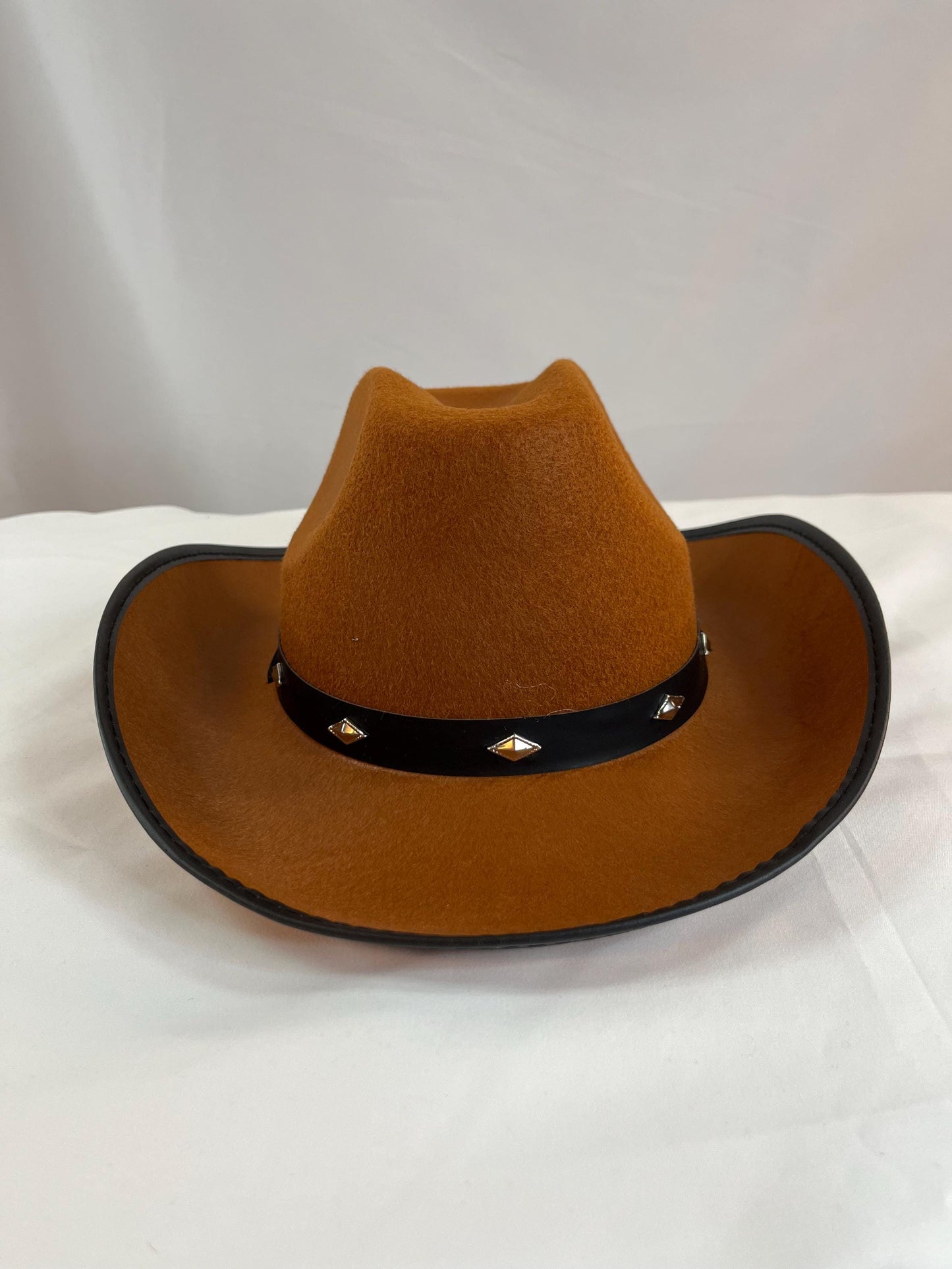 Western Style Cowboy Hat with Diamond Studded Band- Stylish Felt Cowboy Hat with Studded Band | Western Rodeo Hat for Men & Women