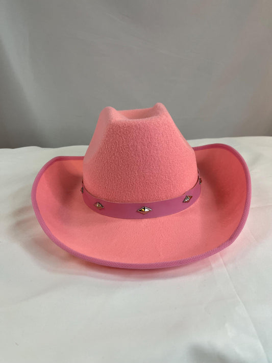 Western Style Cowboy Hat with Diamond Studded Band- Stylish Felt Cowboy Hat with Studded Band | Western Rodeo Hat for Men & Women