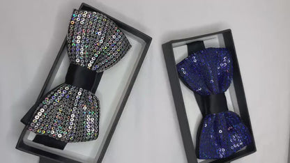 Men's Sequin Bow Tie – Sparkly Formal Party Tuxedo Accessory – Men's Bow Tie - Rhinestone Bow Tie