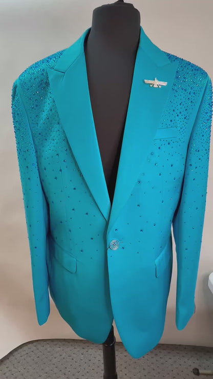 Barabas Crystal Studded Blazer