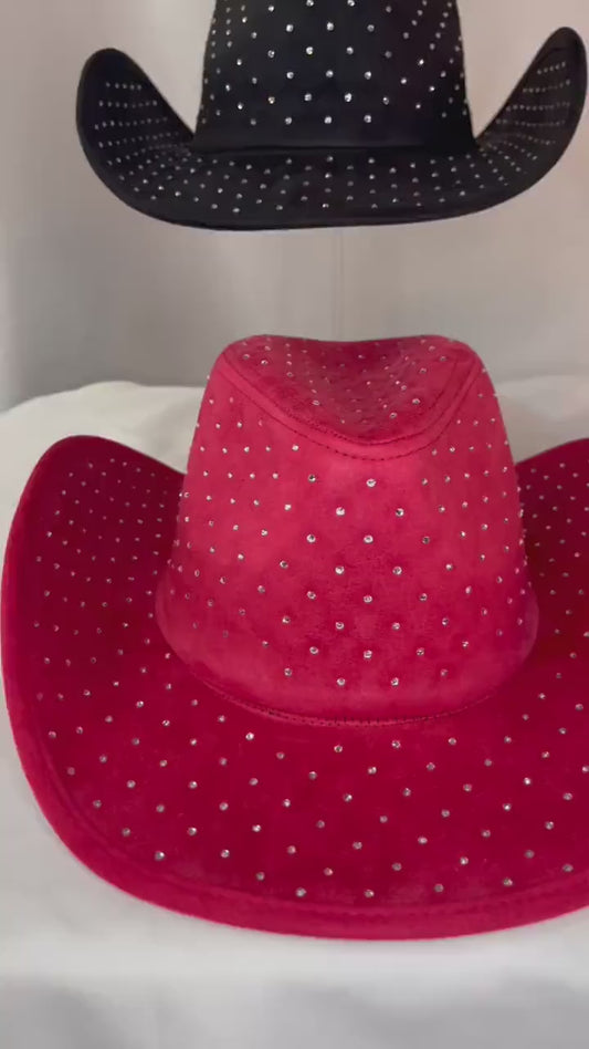 Rhinestone Embellished Cowboy Hat – Western Style Cowboy Hat for Women & Men, Sparkly Rodeo Hat, Country Concert Hat, Glam Cowgirl Hat