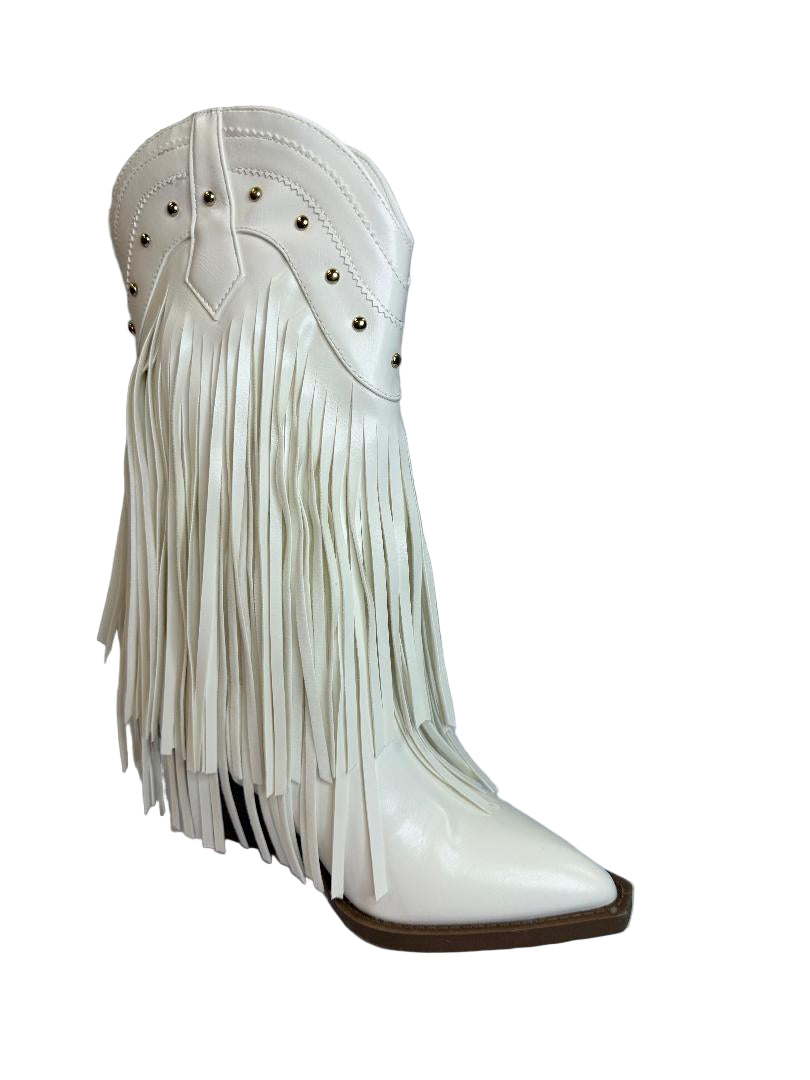 Western Fringe Studded Cowgirl Boot