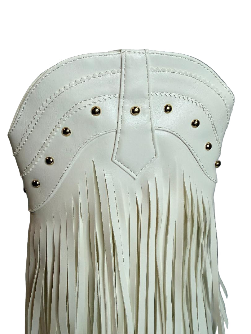 Western Fringe Studded Cowgirl Boot