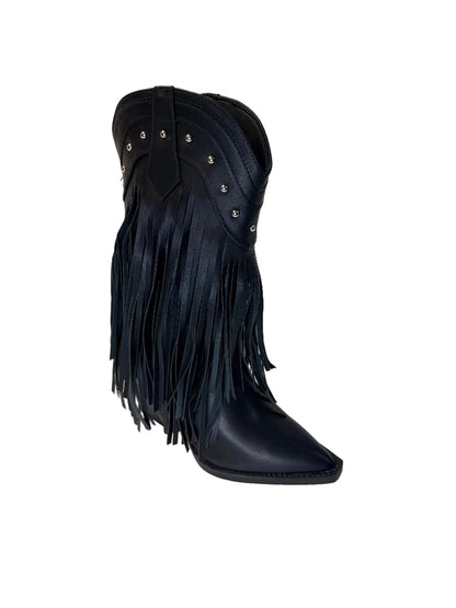 Western Fringe Studded Cowgirl Boot