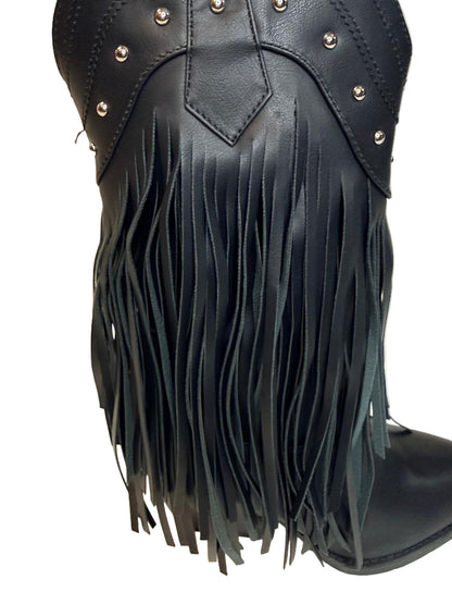 Western Fringe Studded Cowgirl Boot