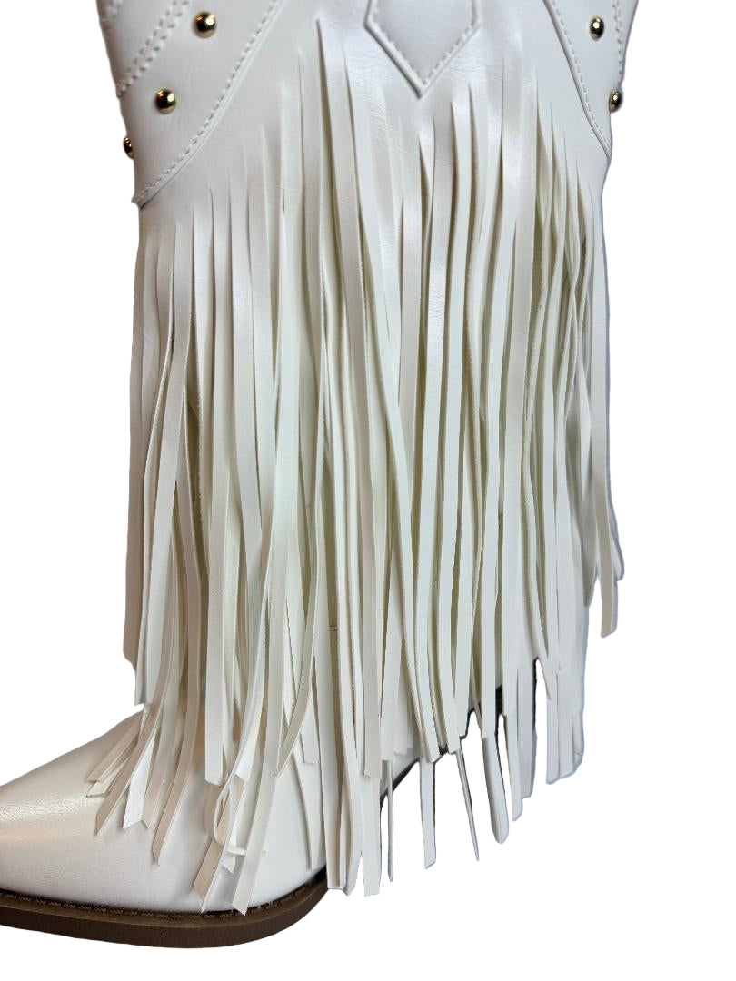 Western Fringe Studded Cowgirl Boot